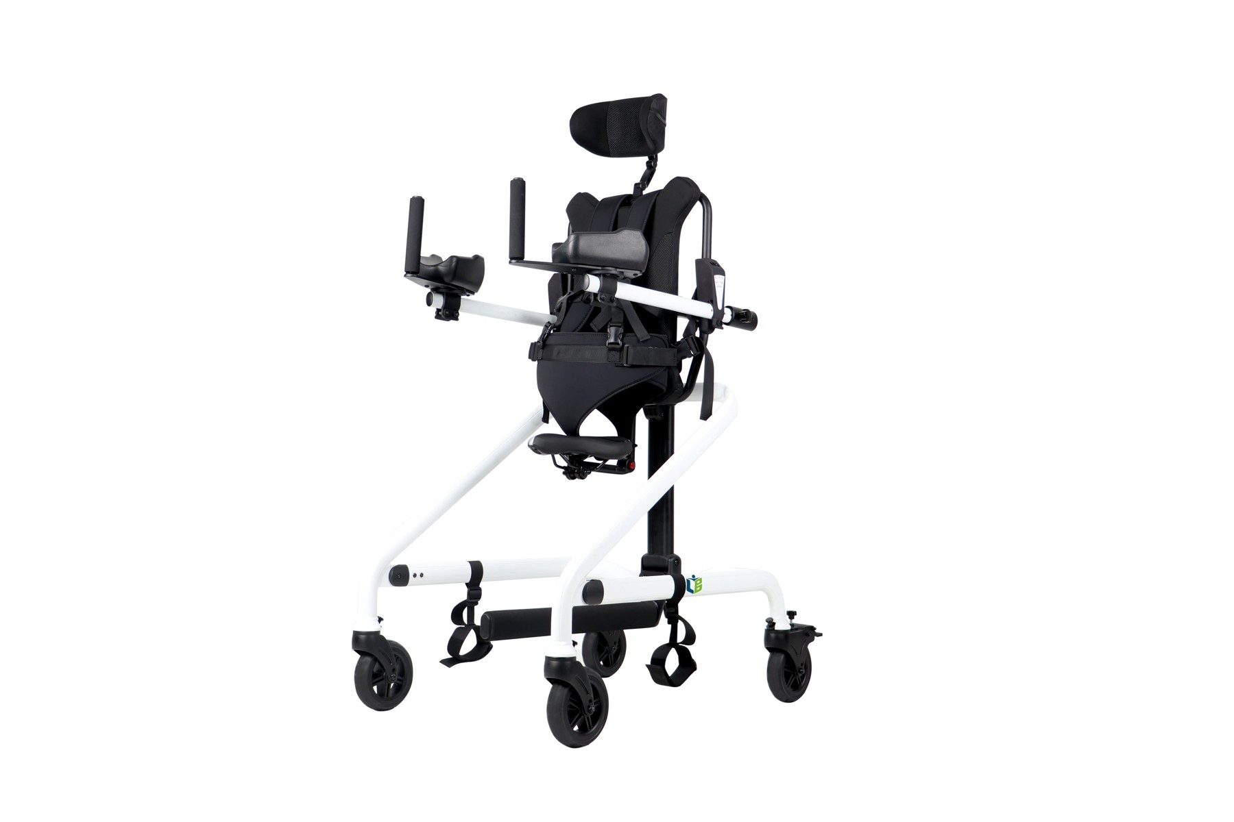 Real Sun gait trainer in posterior configuration, showing the complete frame and fitted supports